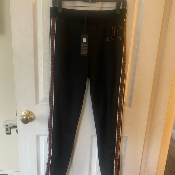 NWT Authentic Just Cavalli Track Pants/leggings- SZ 42 (US 6) or size Medium - Picture 1 of 16